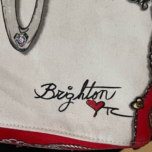 Brighton all that glitter  multicolor canvas tote bag 
14.5" h x 15.5" w x 8" d - Picture 9 of 13